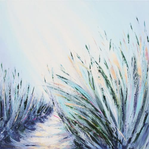 Sounds of the Sea - medium sized oil painting on canvas inspired by the coastal dune marram grasses