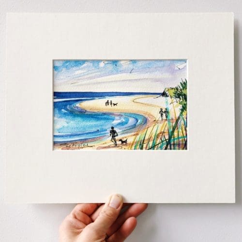 Sue Rapley artist The Watercolour collection Beach Walkers