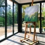 Sue Rapley Artist The Serenity Collection artwork in situ studio