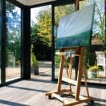 Sue Rapley Artist The Serenity Collection artwork in situ studio