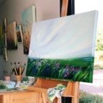 Sue Rapley Artist The Serenity Collection artwork in situ studio