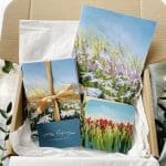 Journaling Gift Set - contains a Journal, 2 coasters and a set of greeting cards