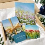 Journaling Gift Set - contains a Journal, 2 coasters and a set of greeting cards