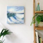 Safe Haven - Lifestyle image in home setting. Coastal view from the safety of the dunes looking out to sea. Dramatic evening sky