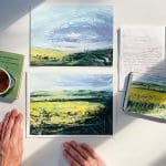 Oil paintings in progress