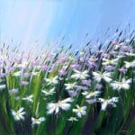 Magical Midsummer - large meadow inspired oil painting
