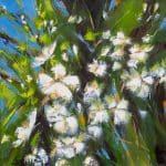This Fleeting Beauty - medium sized floral blossom-inspired oil painting