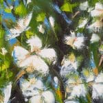 Detail of This Fleeting Beauty floral blossom inspired oil painting