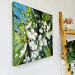 This Fleeting Beauty - in situ - view from the side to show deep canvas edge