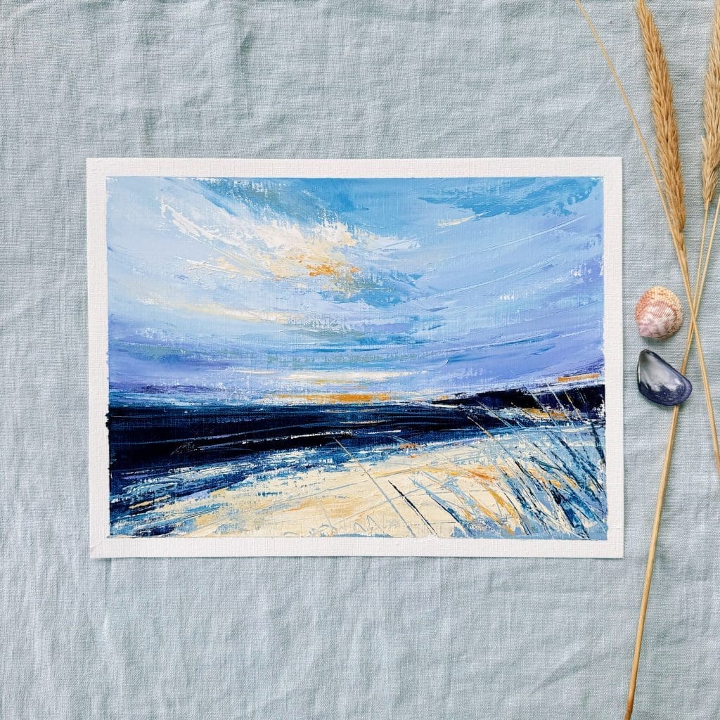 Cherish this Moment - seascape painting on paper