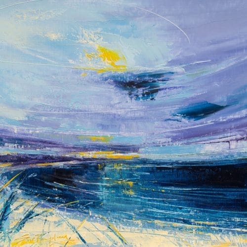 Shoreline Musings - seascape painting on paper