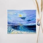 Shoreline Musings - seascape painting on paper