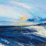 Soft Evening Light - seascape painting on paper