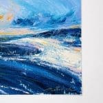 Soft Evening Light - signature and detail of seascape painting on paper