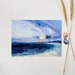 A Soulful Breath - seascape painting on paper