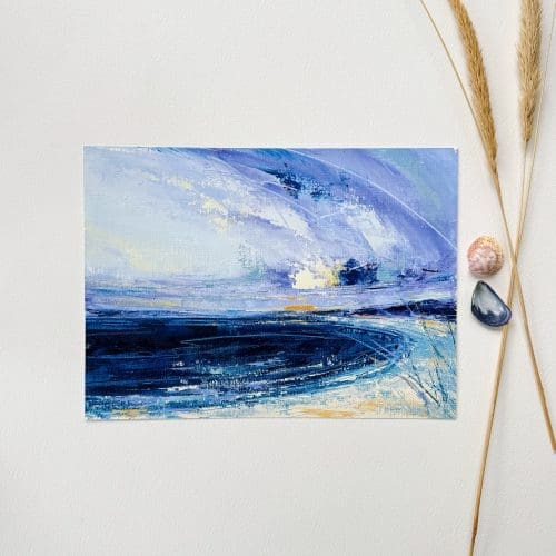 A Soulful Breath - seascape painting on paper