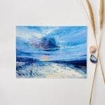 Island Retreat - seascape painting on paper